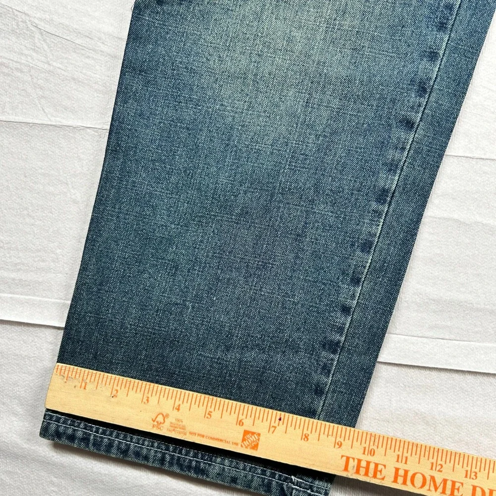 Headmaster Designer Label Jeans Mens 32x32 Baggy Wide Leg Husky Patch Y2K Skater
